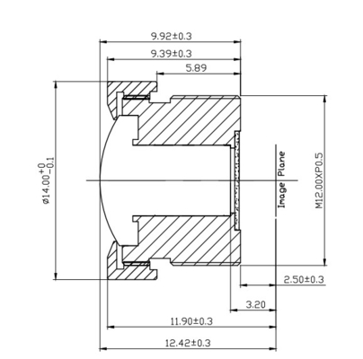 1.7±5% ملم EFL عدسة كاميرا المركبة مع 1.3MP / 2MP جودة الصورة FBL / FFL 2.0